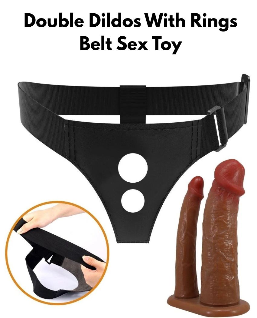 Double Dildos With Rings Belt Sex Toy (1) Double Dildos With Rings Belt Sex Toy