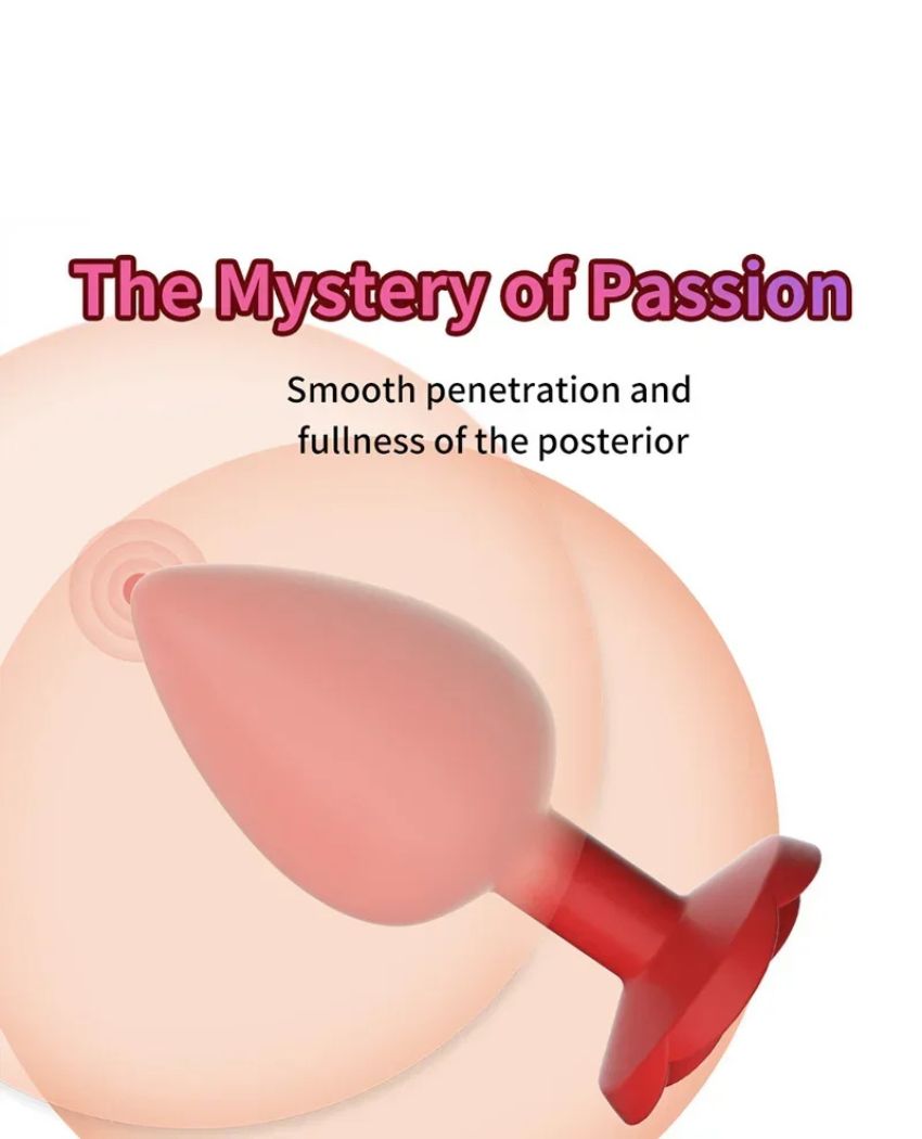 Rose Anal Plug sex toy for couple Rose Shaped Butt Plug